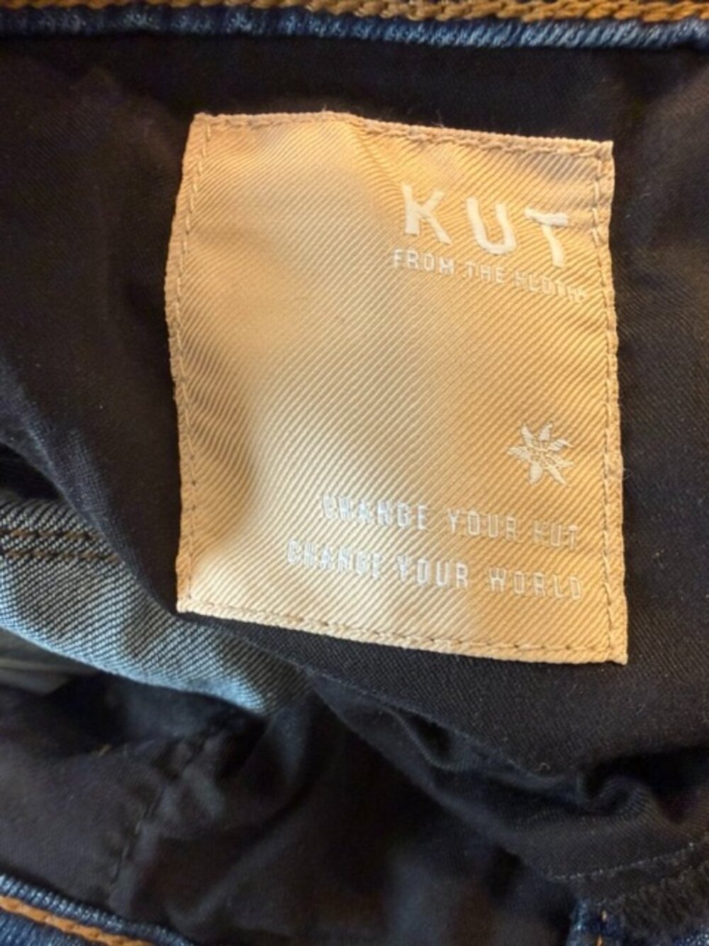 KUT from the Kloth Reese Fab Ab Ankle Straight Leg High Rise Blue Sz 10 Classic - Picture 6 of 8